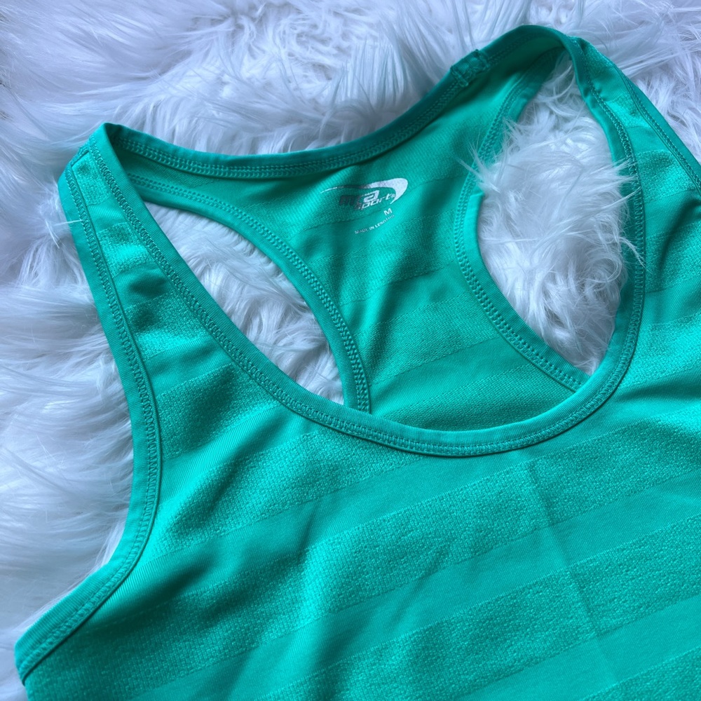 Breathable Turquoise Racer-back Tank - Picture 3 of 6